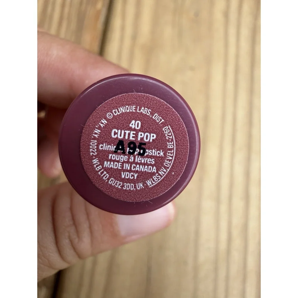 New! Clinique Pop Longwear Lipstick Satin 40 Cute Pop - Full Size